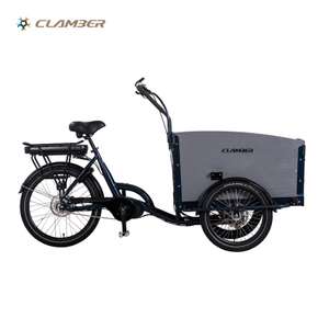 UB9046E Alloy Frame Cargo Bike 250W Mid Motor Cargo Bike Tricycle Electric with Wood Box